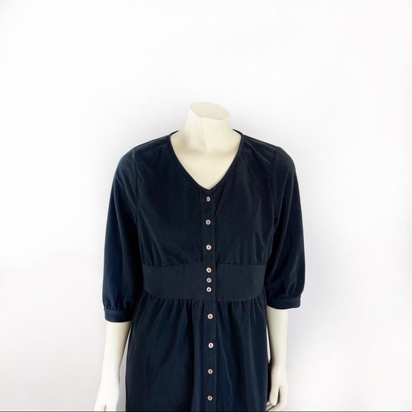 Hidden Alley Black Button Front long dress size L - Picture 2 of 9